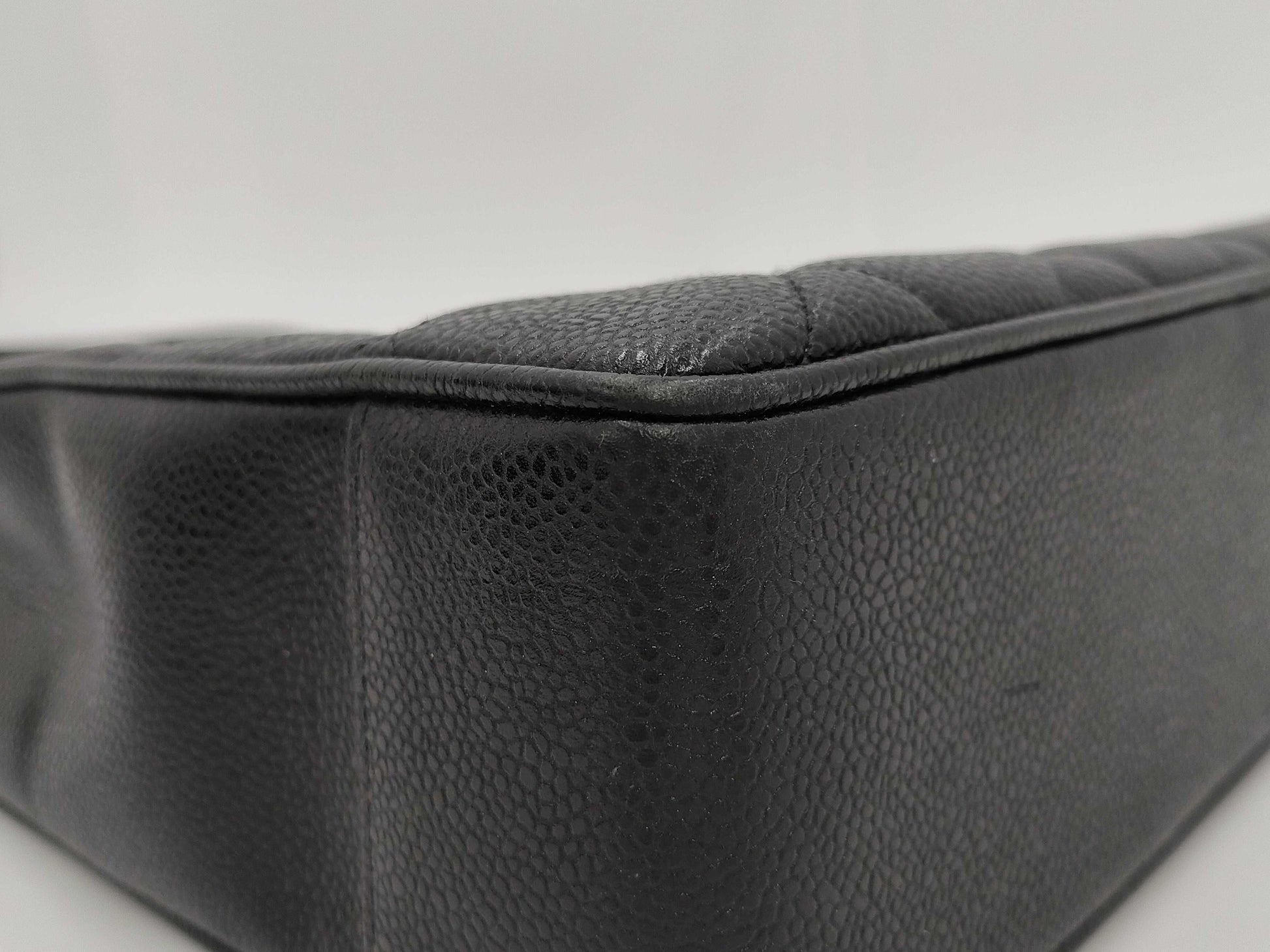 CHANEL Caviar Skin Matelasse Deca Coco Tote Turnlock Handbag