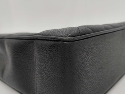 CHANEL Caviar Skin Matelasse Deca Coco Tote Turnlock Handbag