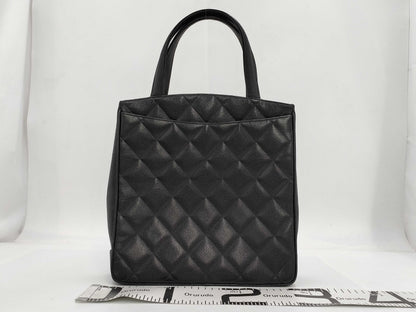 CHANEL Caviar Skin Matelasse Deca Coco Tote Turnlock Handbag