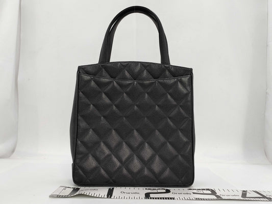 CHANEL Caviar Skin Matelasse Deca Coco Tote Turnlock Handbag