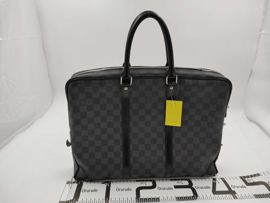 LOUIS VUITTON Damier Graphite Porto Document Voyage Zipper Junk Bag