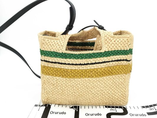 LOEWE Font 2-Way Handbag Raffia Handbag