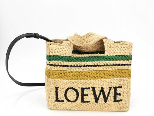 LOEWE Font 2-Way Handbag Raffia Handbag
