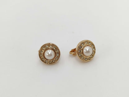 Dior Rhinestone/Pearl/Earrings Earrings