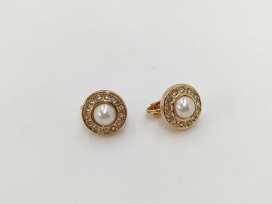 Dior Rhinestone/Pearl/Earrings Earrings