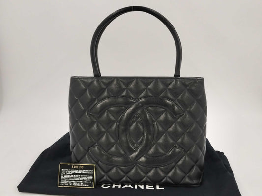 CHANEL 5408199 Caviar Leather Reissue Tote Bag with Gold Hardware, No. 5, Guarantee Card Included