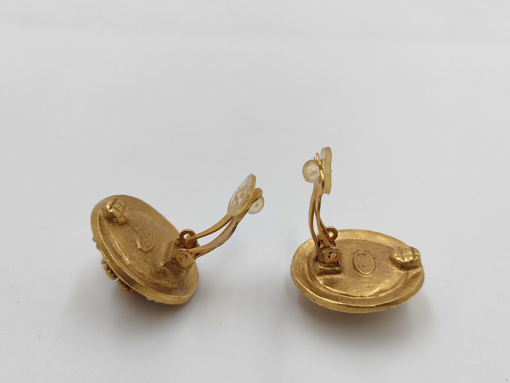 CHANEL Coco Mark Faux Pearl Earrings 96A Earrings