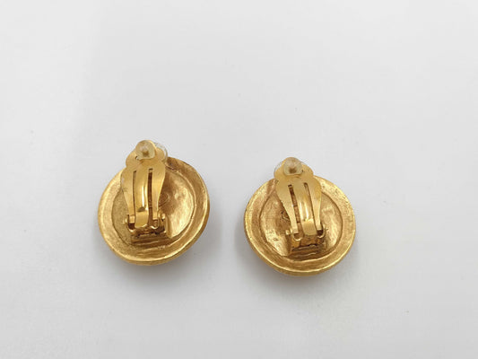 CHANEL Coco Mark Faux Pearl Earrings 96A Earrings