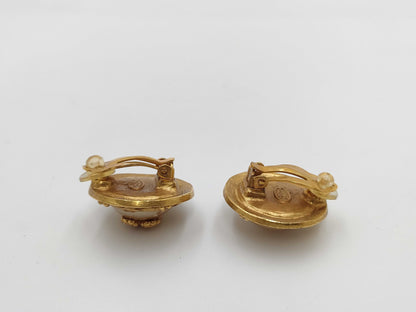 CHANEL Coco Mark Faux Pearl Earrings 96A Earrings