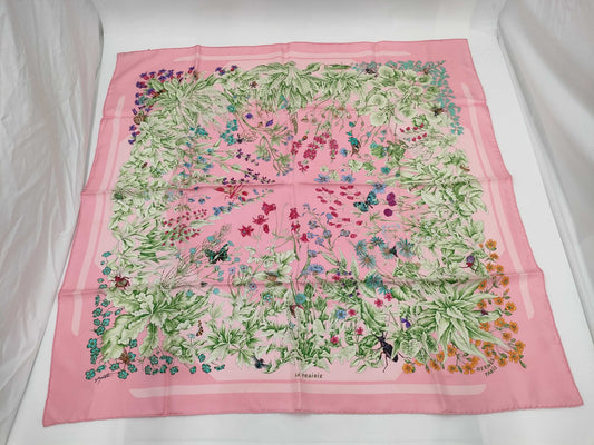 HERMES Carré 90/LA PRAIRIE Scarf