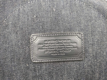 HUNTING WORLD Denim Shoulder Bag Logo Shoulder Bag
