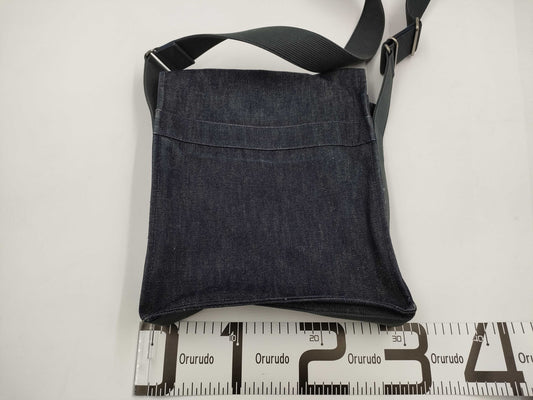 HUNTING WORLD Denim Shoulder Bag Logo Shoulder Bag