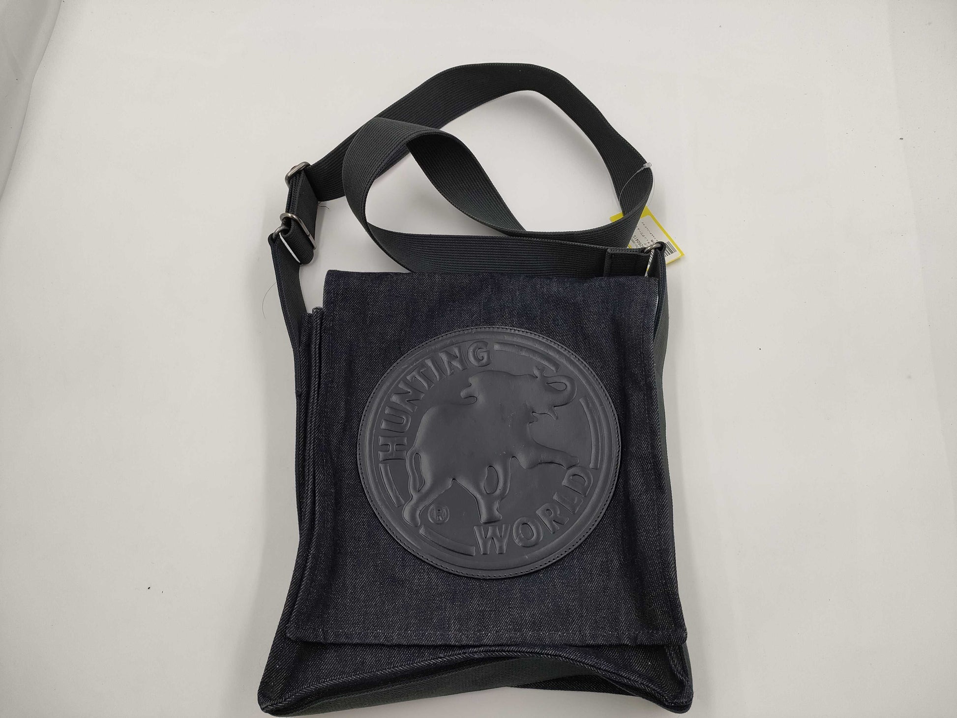 HUNTING WORLD Denim Shoulder Bag Logo Shoulder Bag