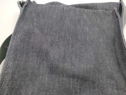 HUNTING WORLD Denim Shoulder Bag Logo Shoulder Bag