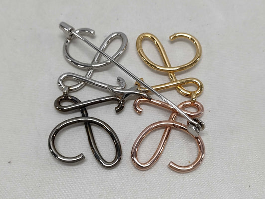 LOEWE Anagram Brooch