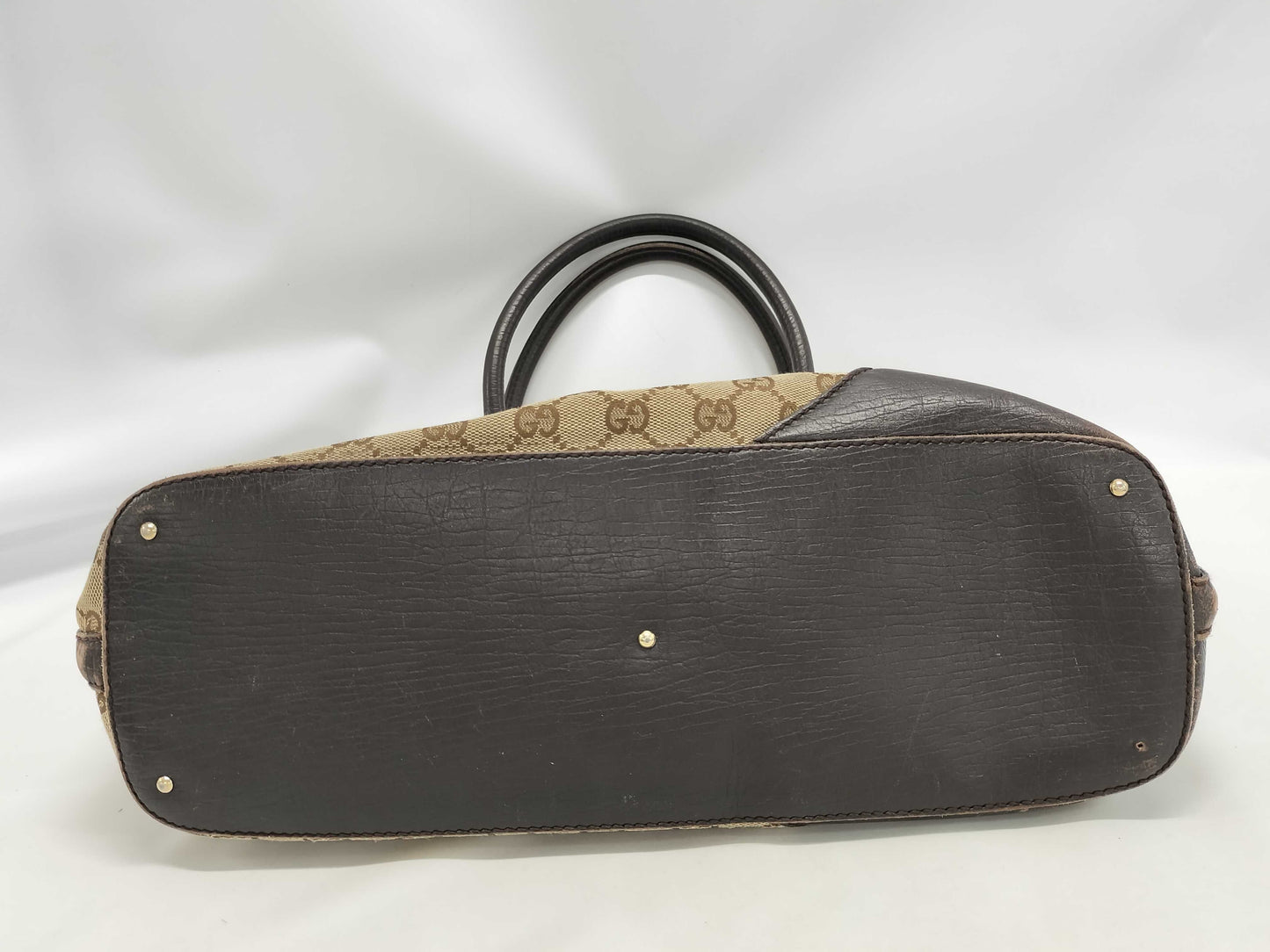 GUCCI GG Canvas Horsebit Handbag 137385 Handbag