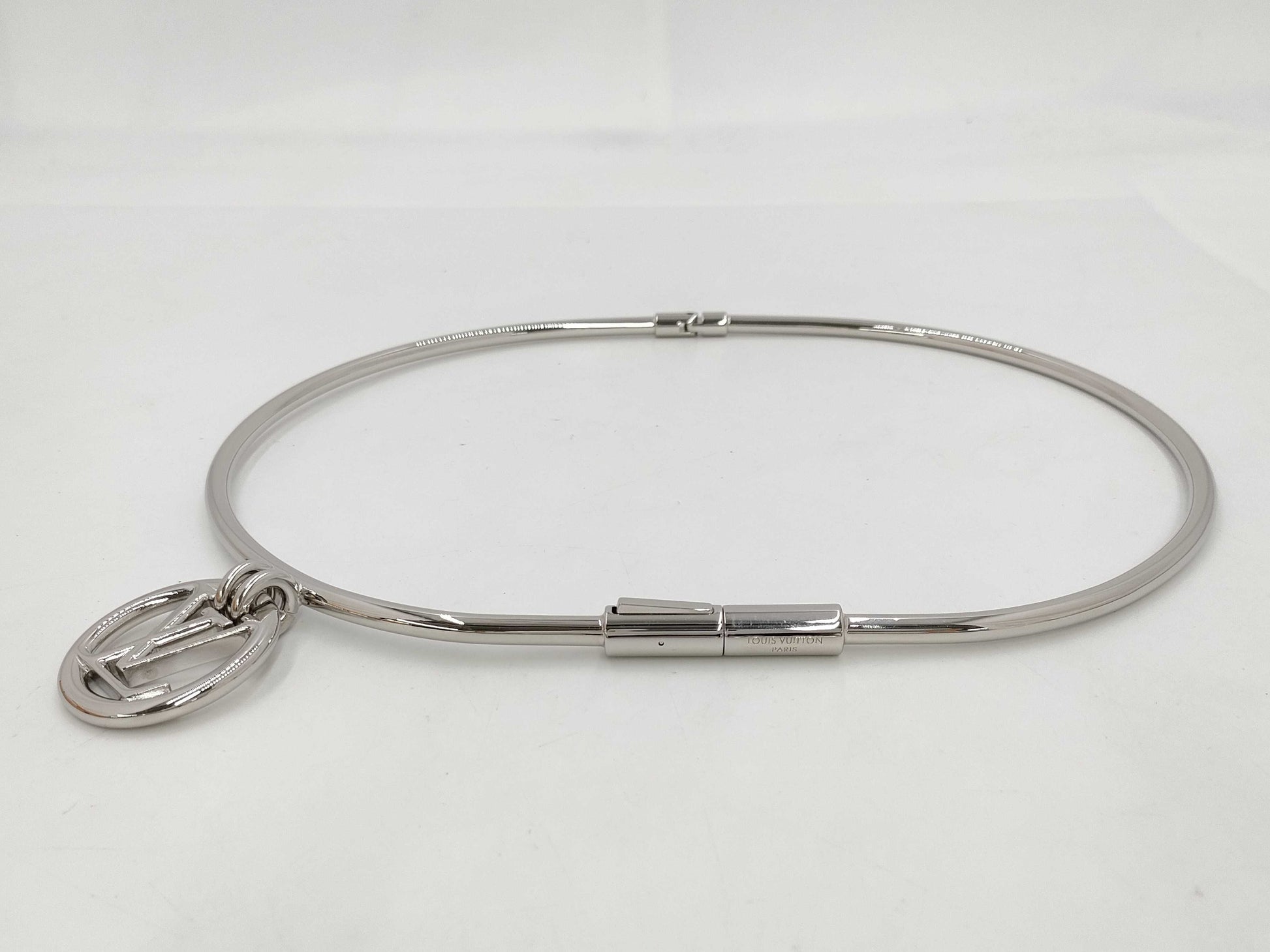 LOUIS VUITTON Logo Charm Belt Stainless Steel Belt