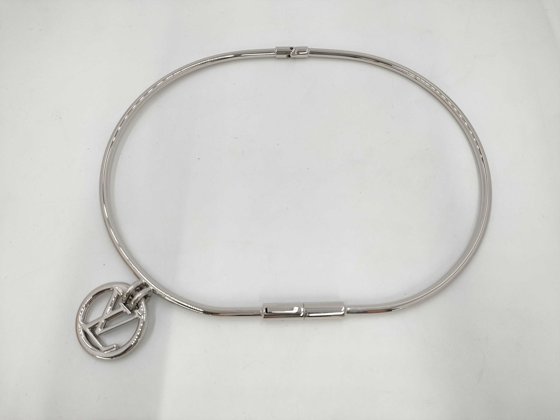 LOUIS VUITTON Logo Charm Belt Stainless Steel Belt