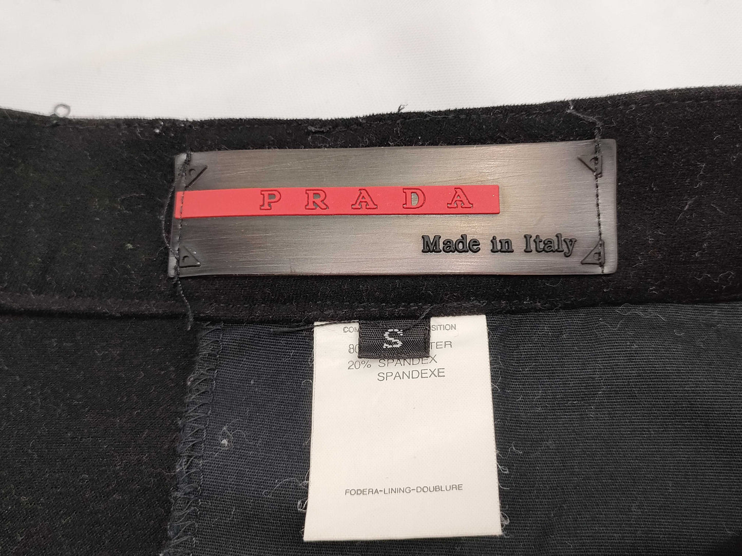 PRADA Prada Sport Rubber Logo Pants Black Pants