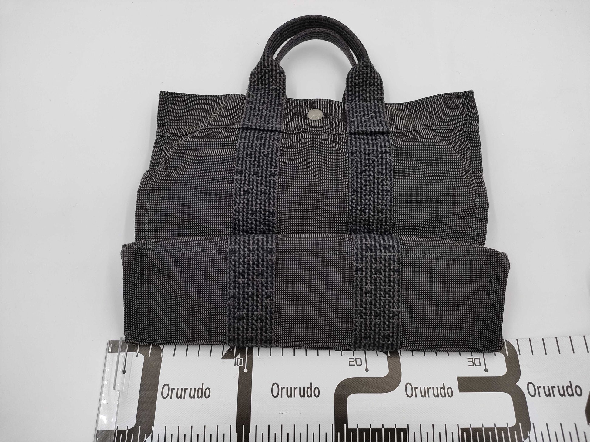 HERMES Air Line Tote PM Gray Handbag