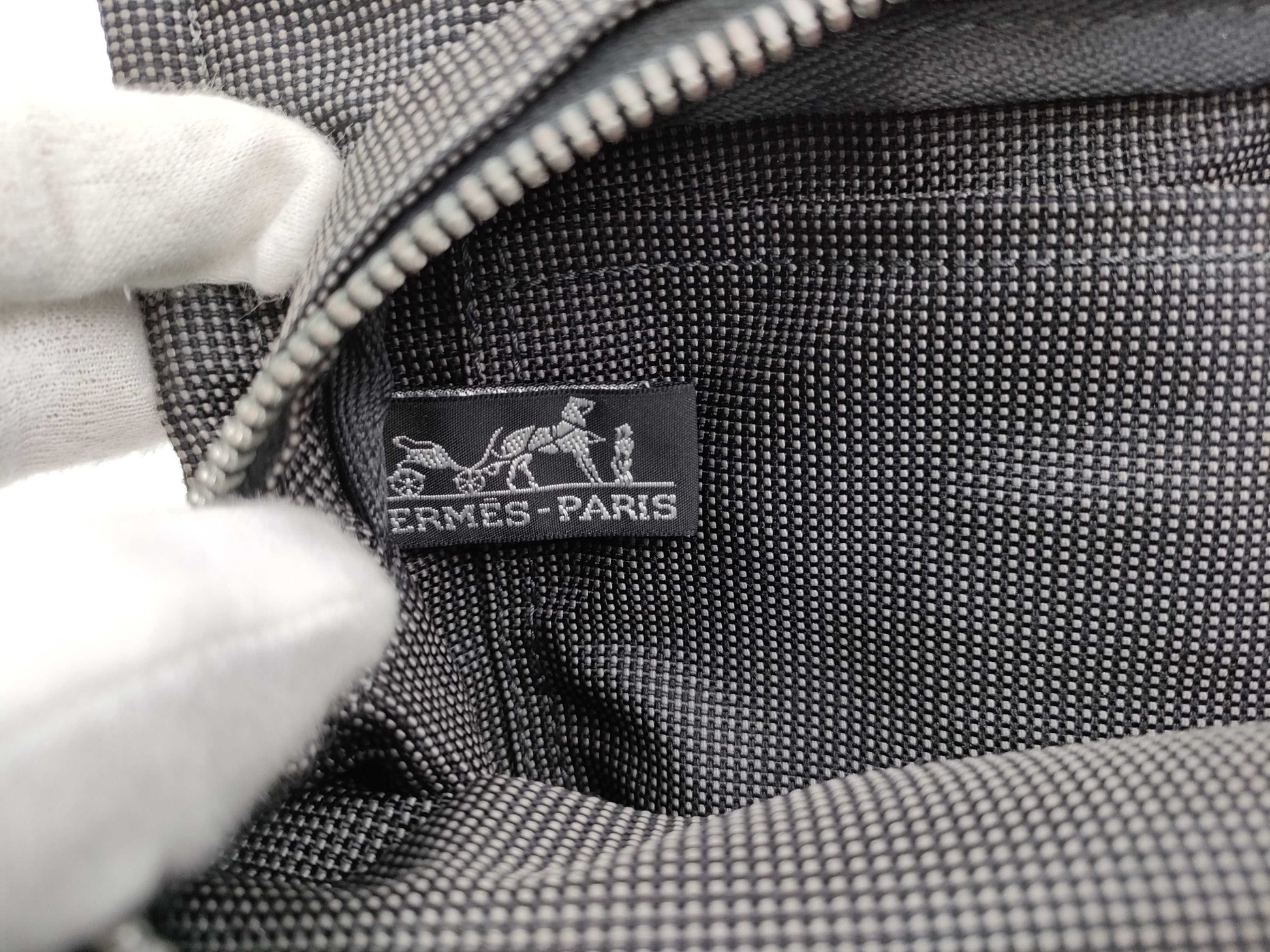 HERMES Air Line Tote PM Gray Handbag
