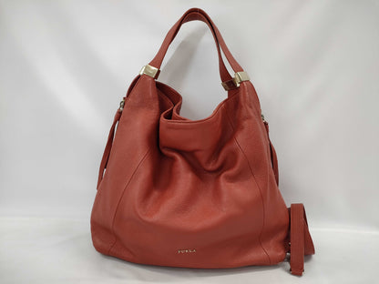 FURLA 2-way leather handbag/shoulder bag