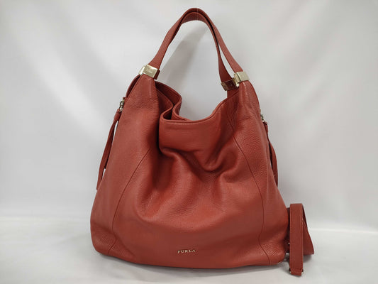 FURLA 2-way leather handbag/shoulder bag