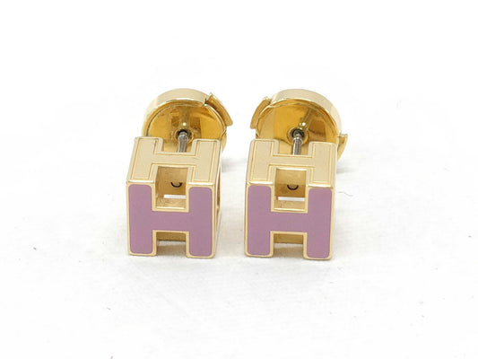 HERMES H Cube Earrings