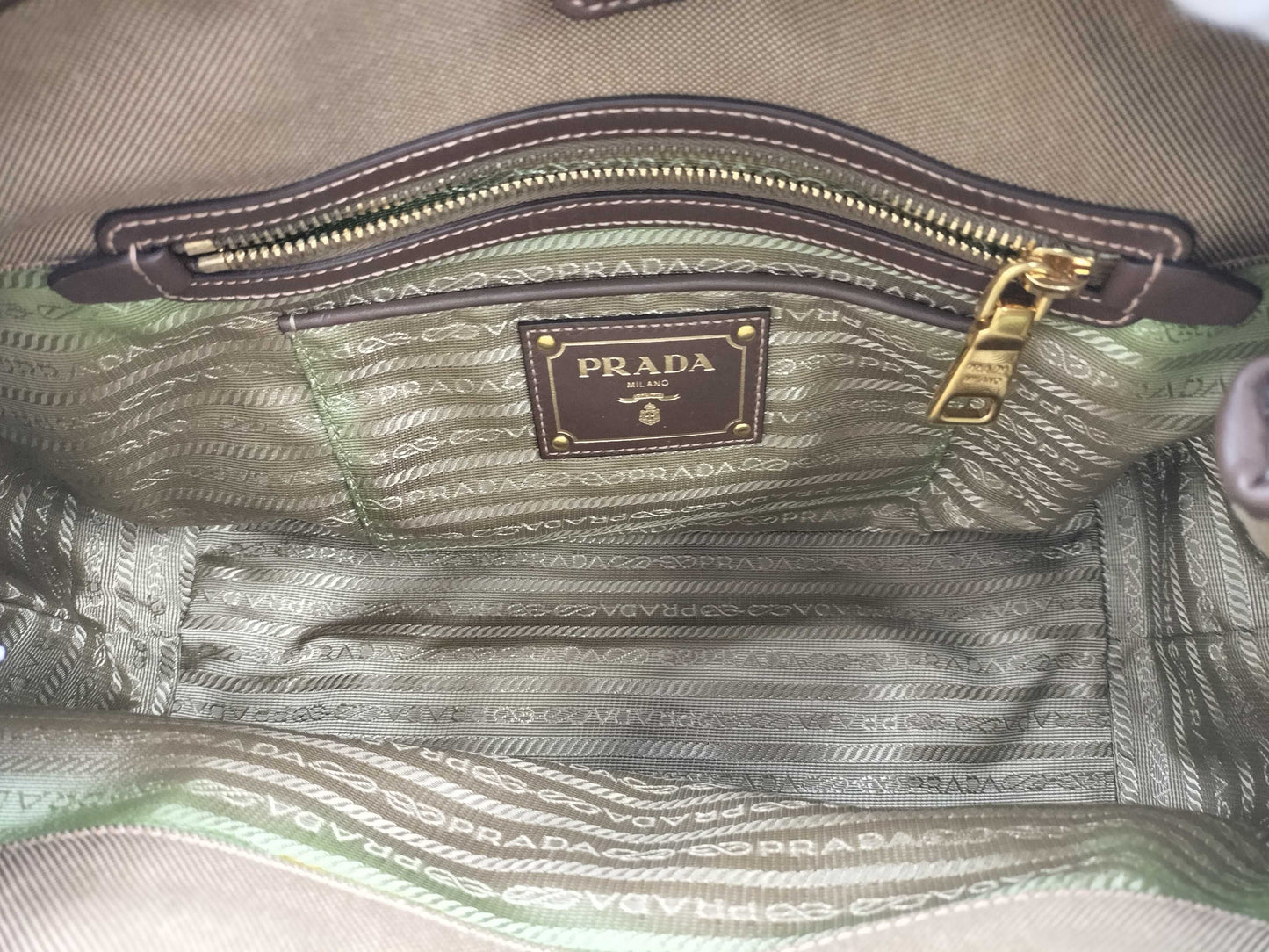 PRADA Jacquard Canvas 2-Way Handbag