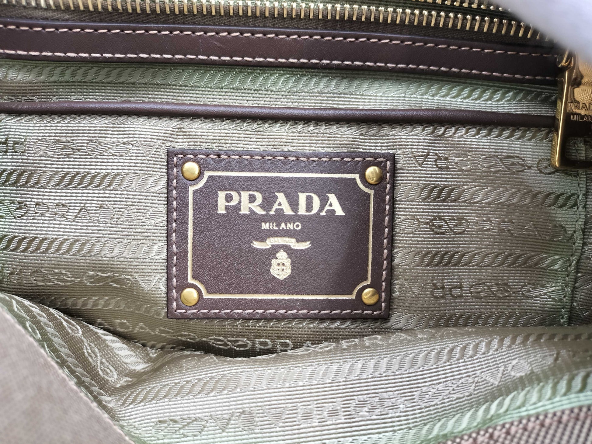 PRADA Jacquard Canvas 2-Way Handbag