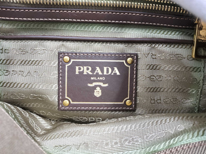 PRADA Jacquard Canvas 2-Way Handbag