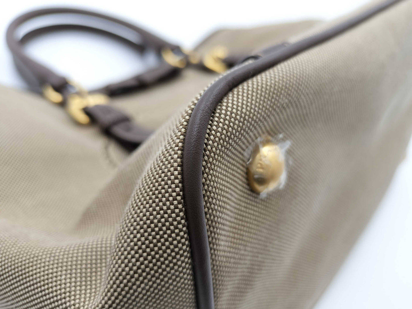 PRADA Jacquard Canvas 2-Way Handbag