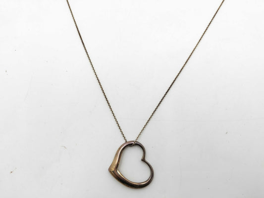 Tiffany & Co. Open Heart Sterling Silver 925 Necklace, 12.9g