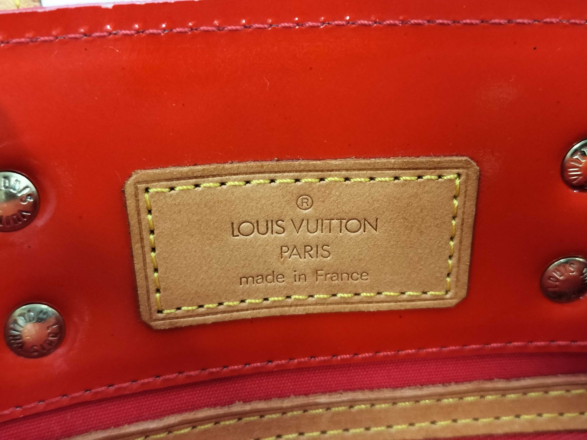 LOUIS VUITTON Vernis Reed PM Handbag