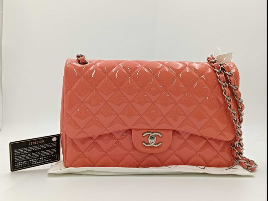 CHANEL No. 21 Enamel Matelasse Pink Shoulder Bag