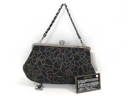CHANEL Clasp Chain Camellia Handbag