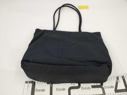 PRADA nylon handbag/black/with sticker/handbag