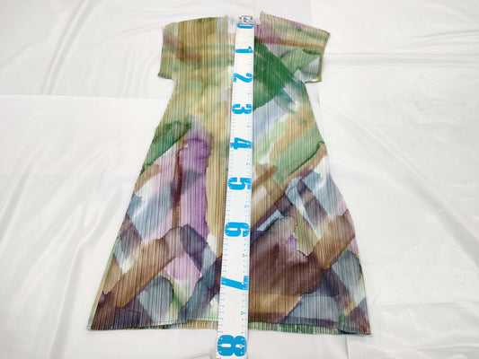 ISSEY MIYAKE Pleats Please Dress Patterned Dress