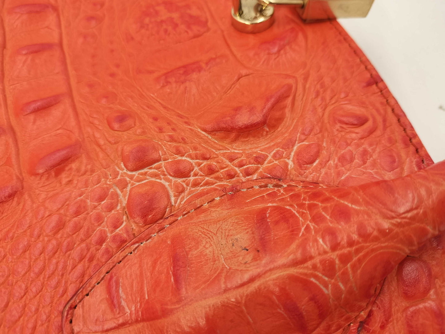 FURLA Furla All Leather Handbag/Embossed Handbag 