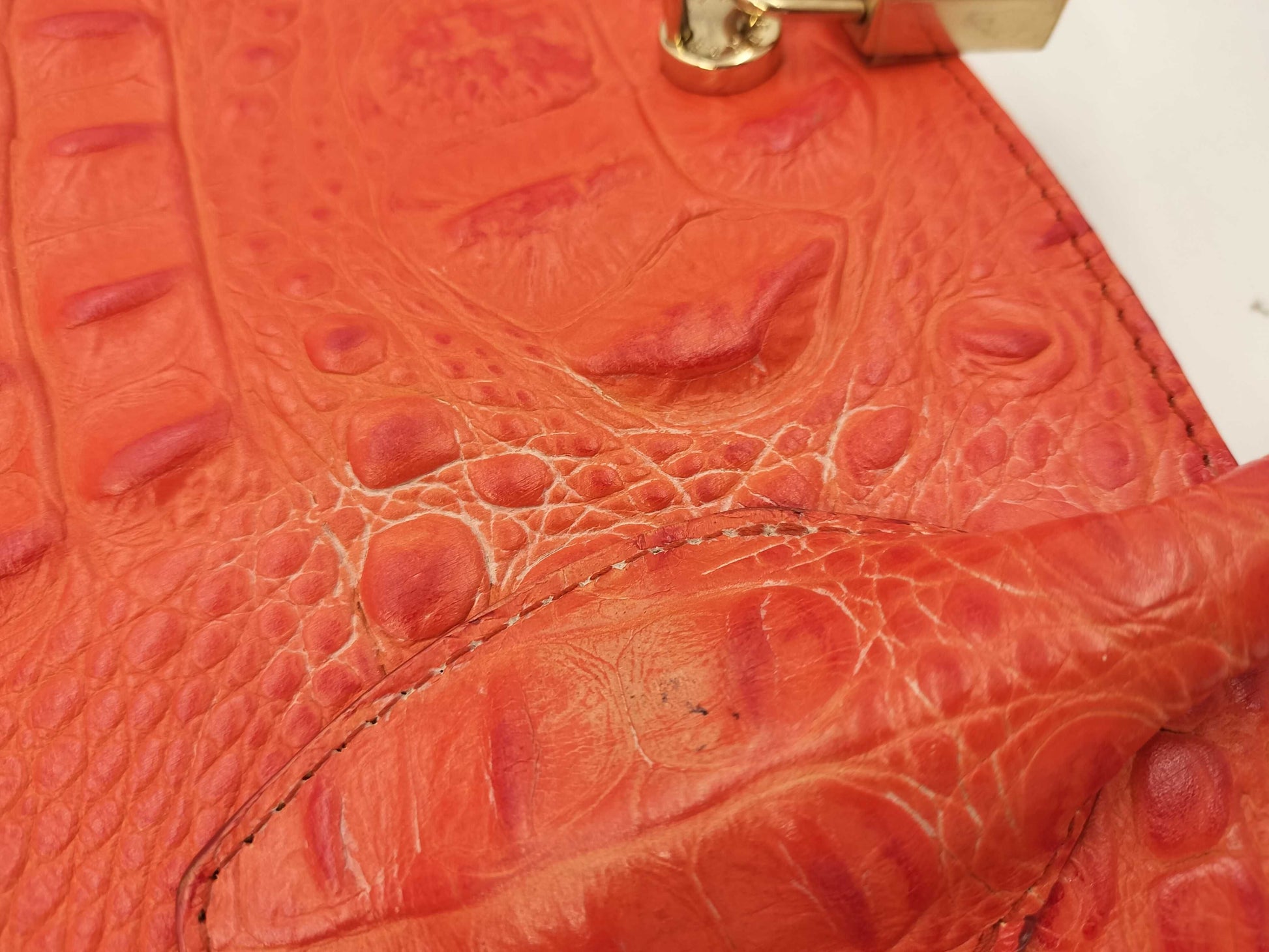 FURLA Furla All Leather Handbag/Embossed Handbag 