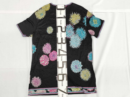 LEONARD Short Sleeve Black Top