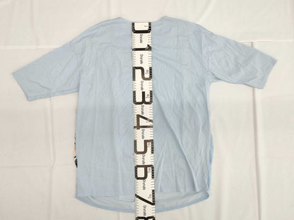 LEONARD top, short sleeve, light blue
