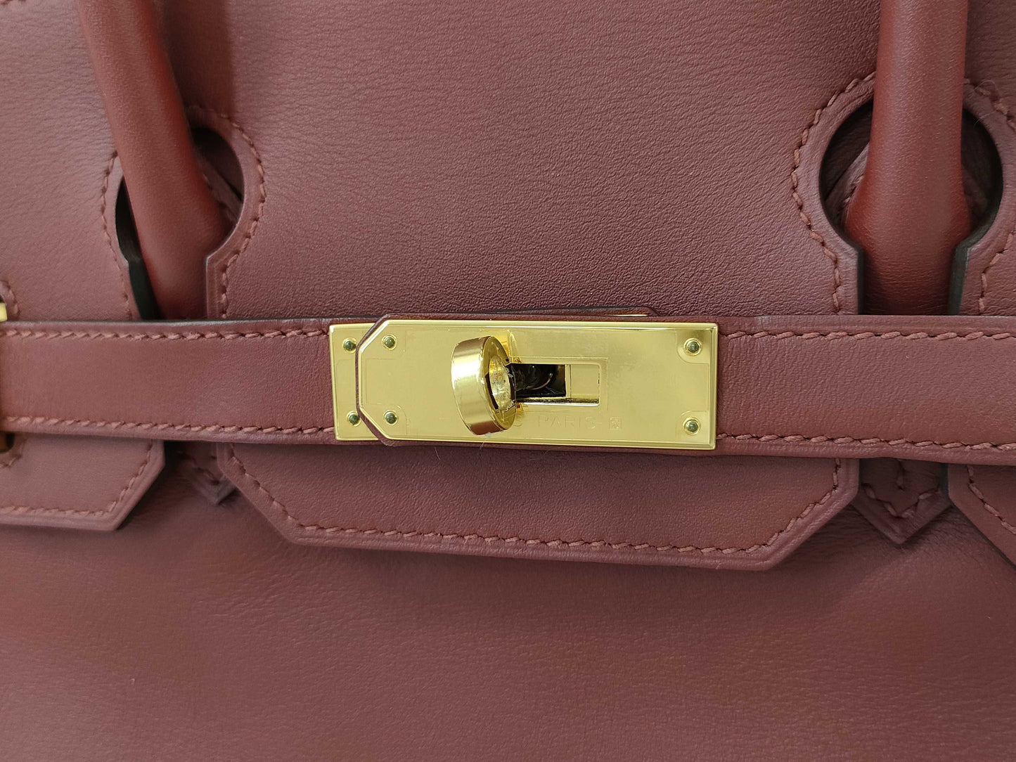 HERMES Birkin 30 Swift Leather Handbag with B Stamp