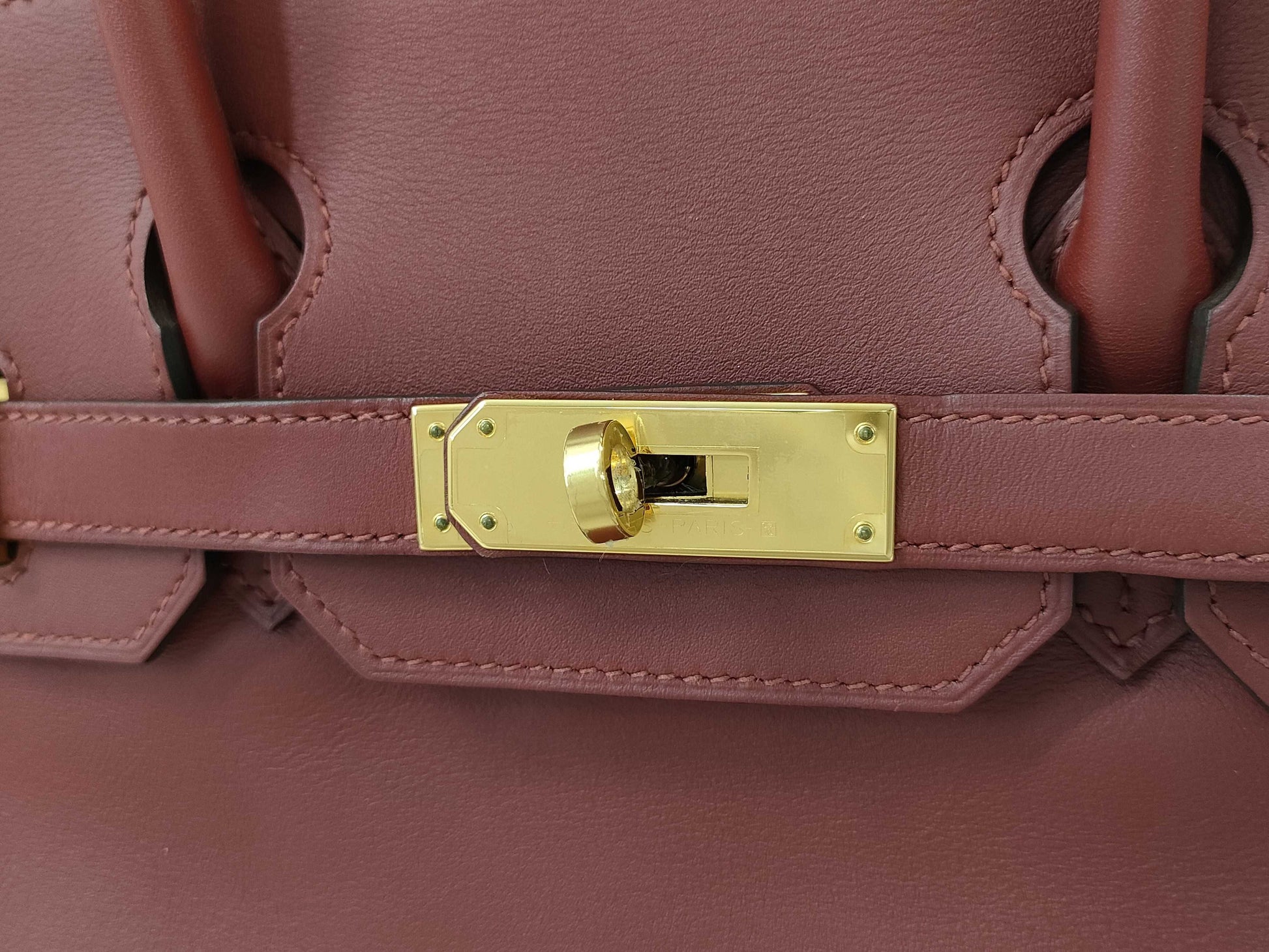 HERMES Birkin 30 Swift Leather Handbag with B Stamp