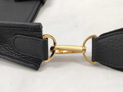 HERMES Evelyn III PM B Stamp Taurillon Black Shoulder Bag