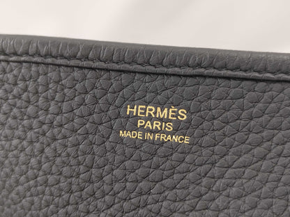 HERMES Evelyn III PM B Stamp Taurillon Black Shoulder Bag