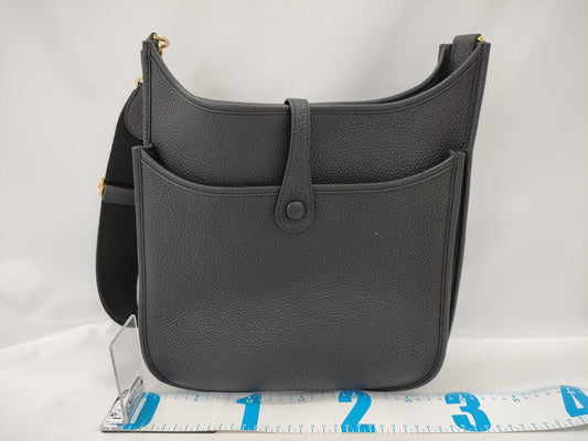 HERMES Evelyn III PM B Stamp Taurillon Black Shoulder Bag