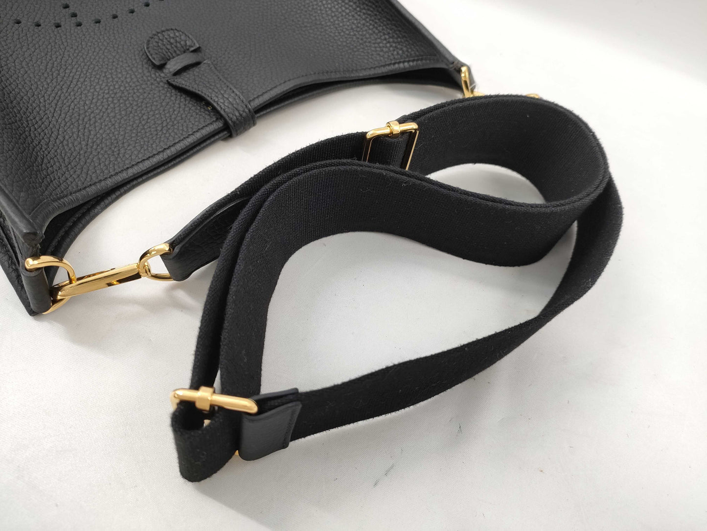 HERMES Evelyn III PM B Stamp Taurillon Black Shoulder Bag