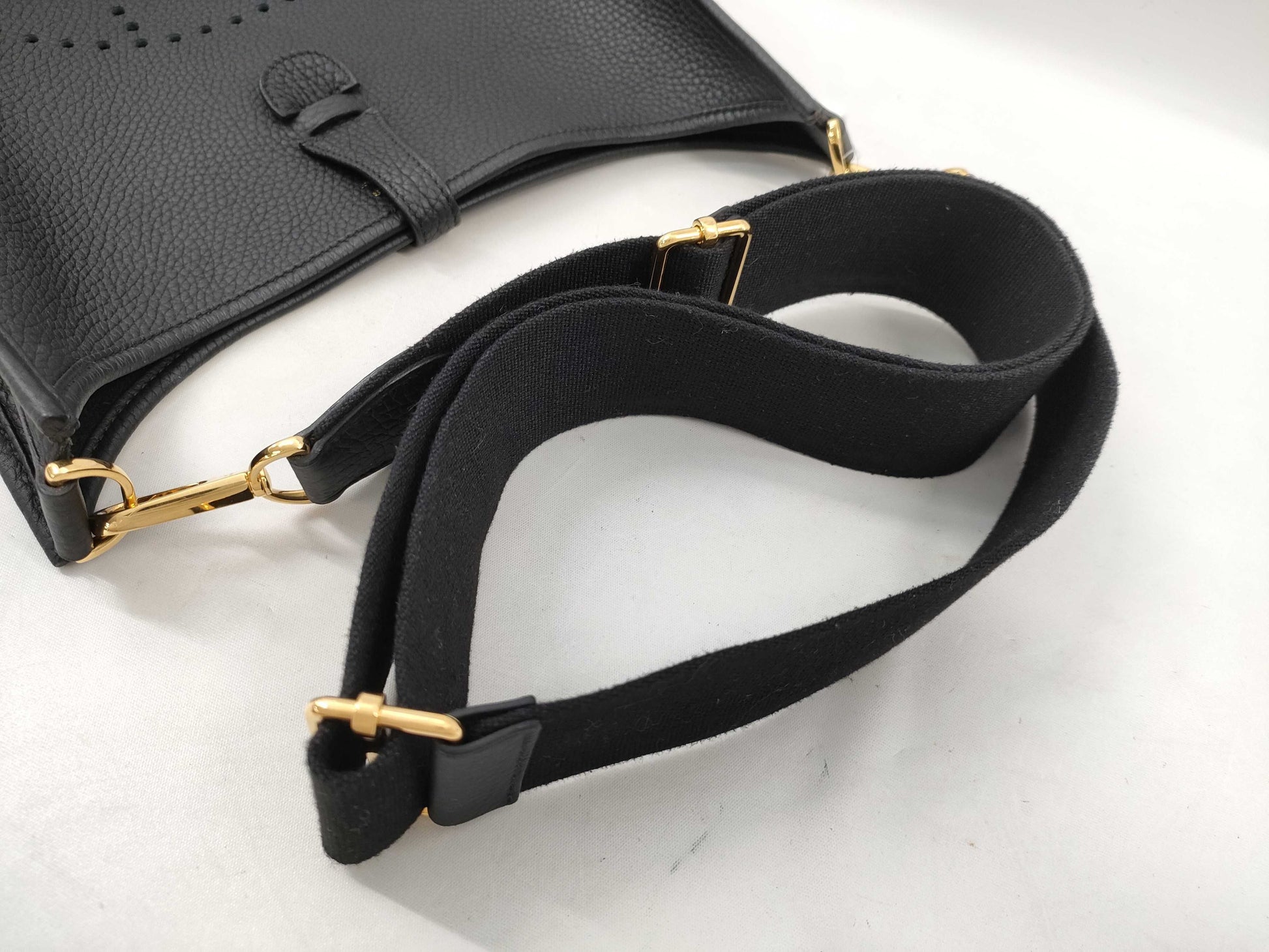 HERMES Evelyn III PM B Stamp Taurillon Black Shoulder Bag