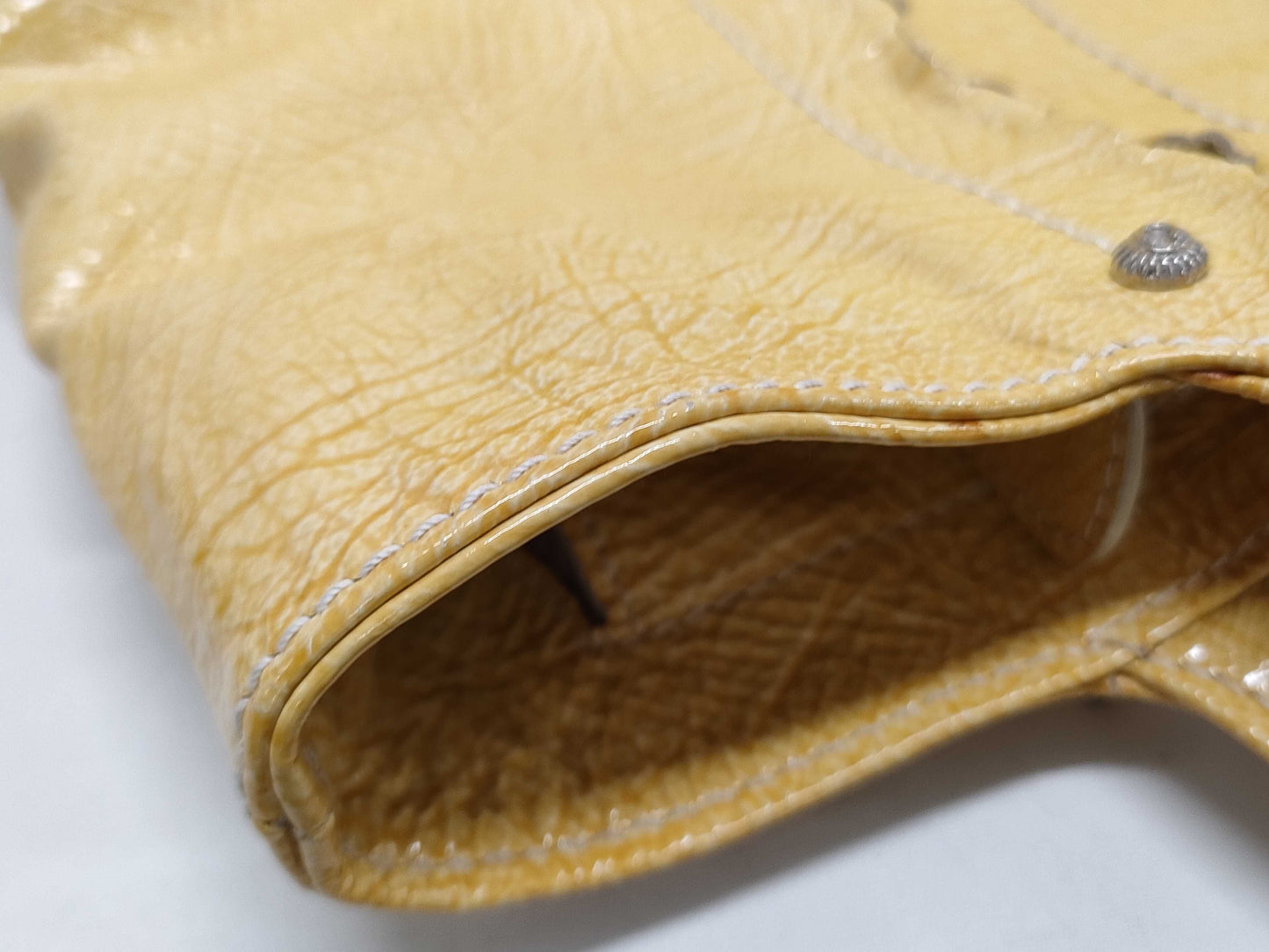 Salvatore Ferragamo Yellow Patent Handbag Tote Bag